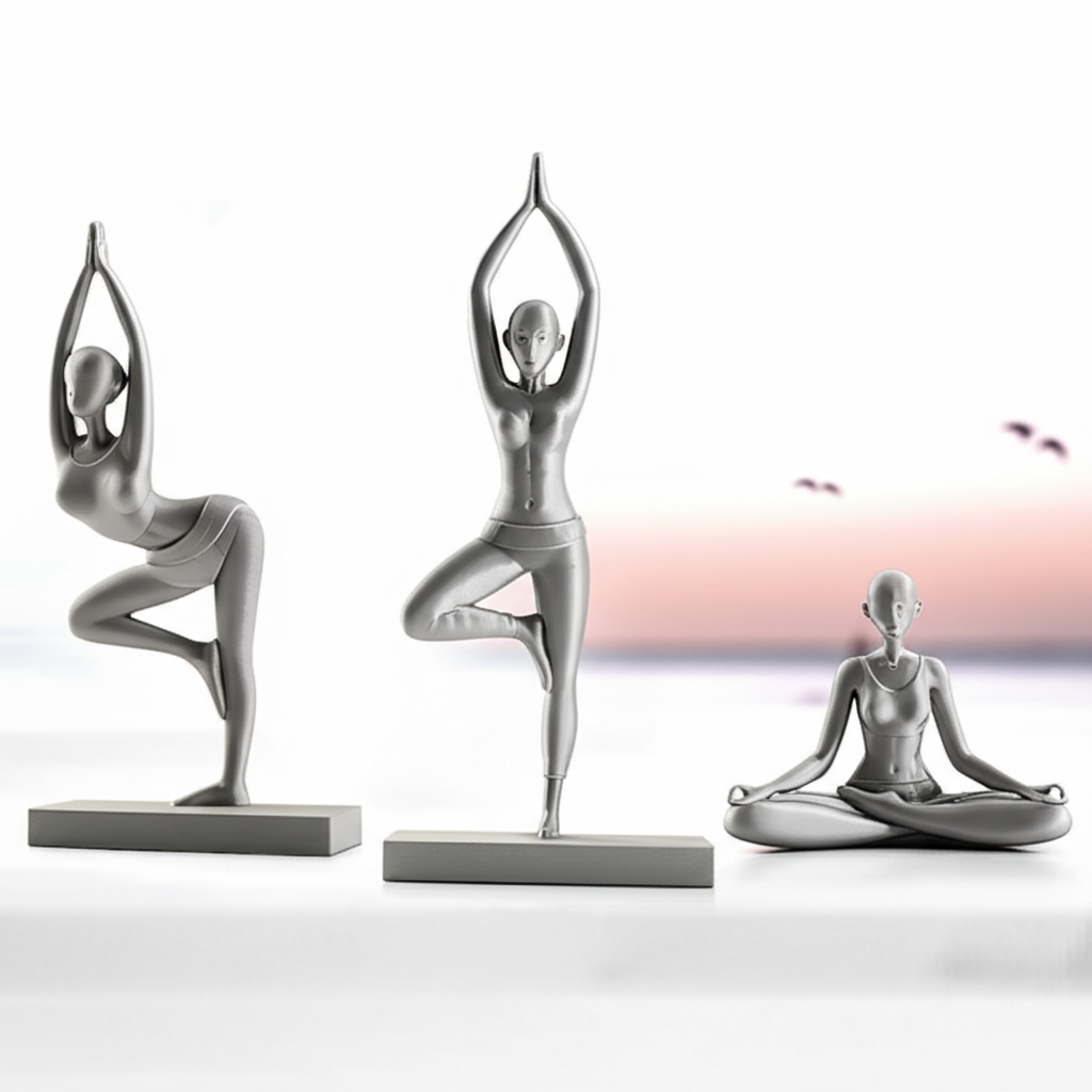 Yoga Pose Sculptures – 3D Design & Resin Printing